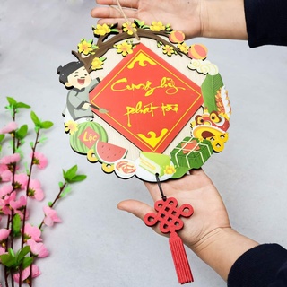 Biển gỗ trang trí tết, treo cửa, treo tường, decor trang trí