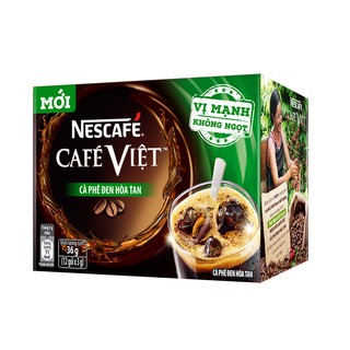 Cà phê hòa tan Nescafe Việt đen vị mạnh hộp 36g (12 gói)
