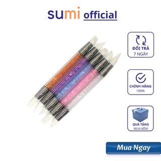Cọ silicon 2 đầu đa năng làm nail sét 5 cây