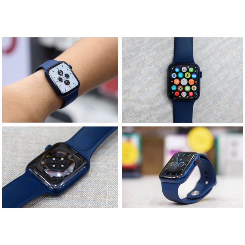 Dây apple watch màu mới series 6 xanh navy cực chất