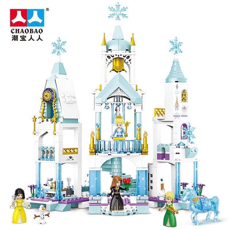 Đồ chơi xếp hình lego con gái xếp hình lắp ráp lâu đài công chúa 568 miếng ghép