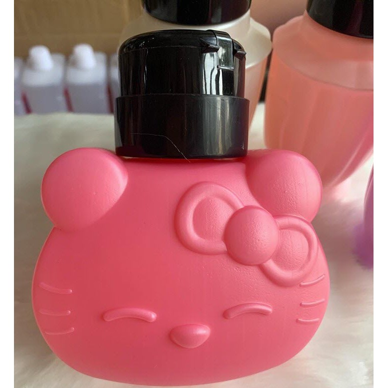 Lọ Đựng Acetone, Cồn, Nước (Hình Hello Kitty) - Lẻ 1 Lọ 250ml