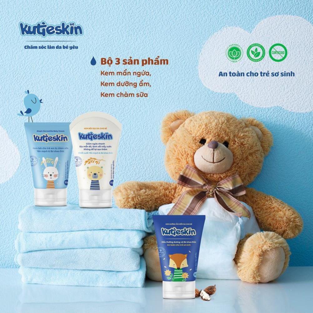 KUTIESKIN kem bôi chàm sữa cho bé, lác sữa giúp giảm ngứa, giảm viêm, cải thiện bong tróc da, dưỡng ẩm sâu cho da của bé