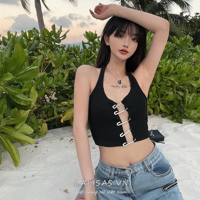 Áo Camisole Lưng Cao Kiểu Dáng Sexy Theo Phong Cách Hàn Quốc Cho Nữ