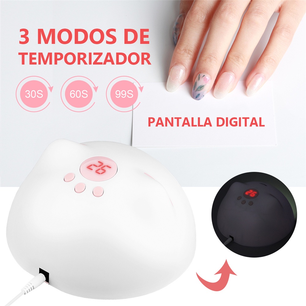 Đèn LED UV 20 Bóng 60W Hong Khô Sơn Móng Tay Không Đau Sạc USB