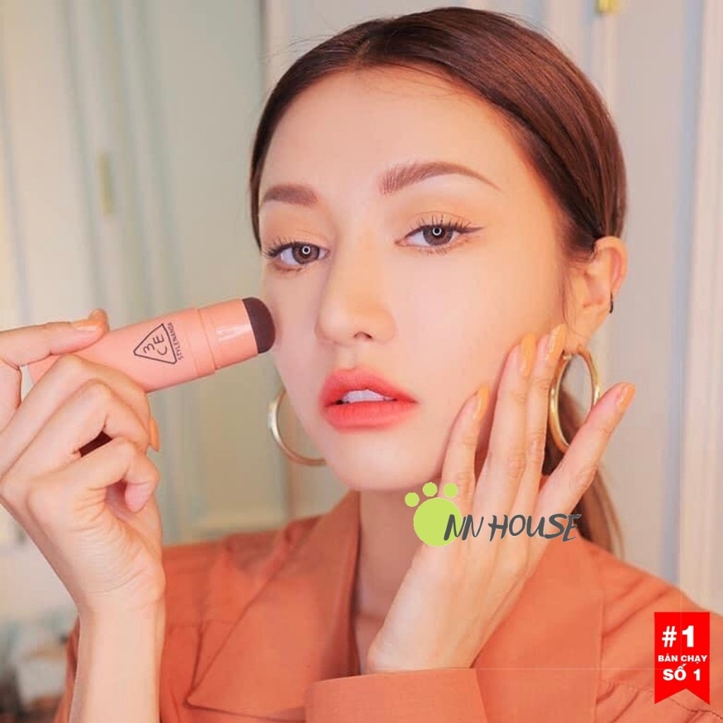 Kem nền 3CE dạng thỏi 2 đầu Layer Covering Stick Foundation che khuyết điểm - kem nền bb kèm cọ trang điểm - NN HOUSE | BigBuy360 - bigbuy360.vn