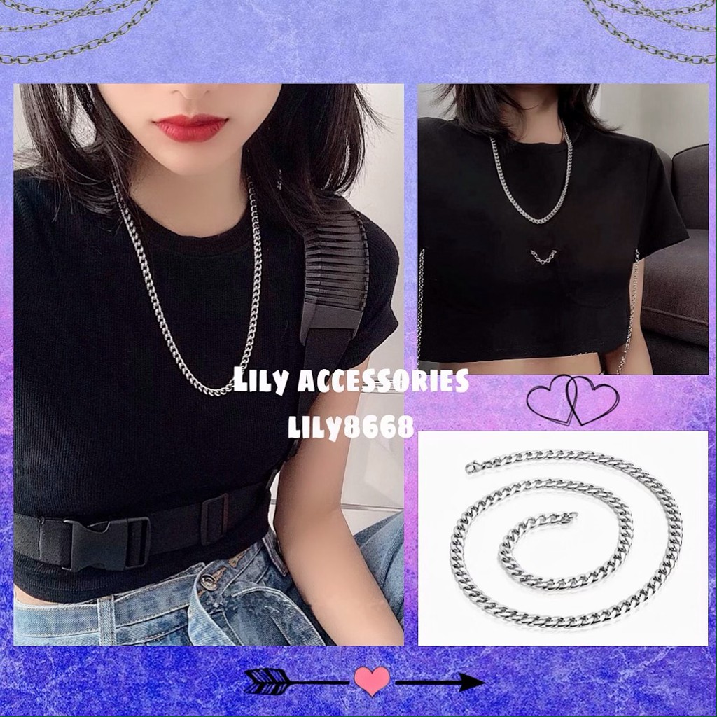 Chain Necklace dây chuyền vòng cổ titan dây xích không gỉ không đen siêu bền nam nữ unisex