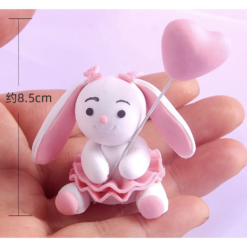 Tượng con vật silicon trang trí bánh kem