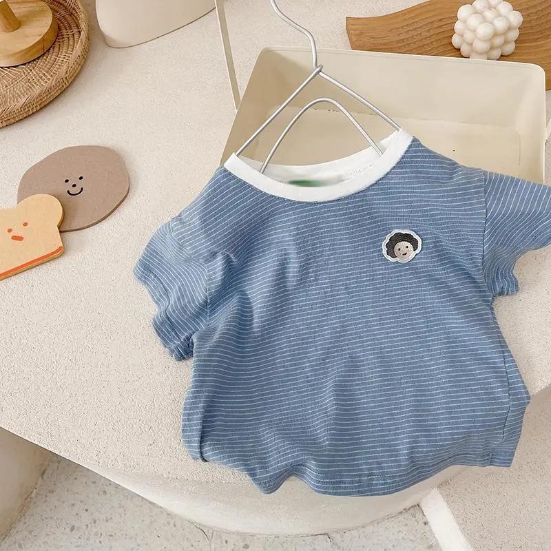 Áo Thun Tay Ngắn Chất Liệu Cotton Thời Trang Mùa Hè Mới Cho Bé Trai 2023