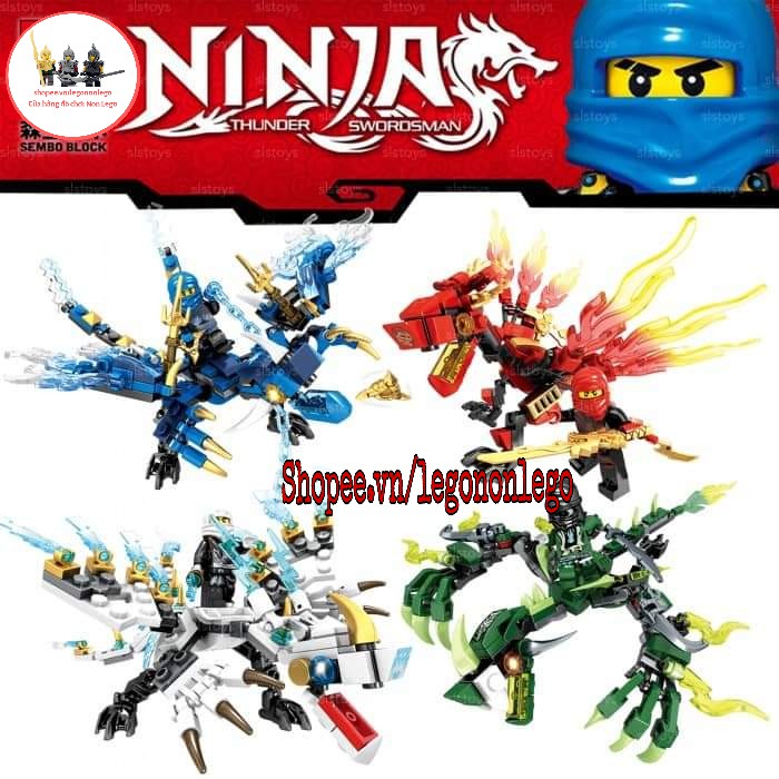 Xếp hình Lego rồng Ninjago hãng SEMBO và SY