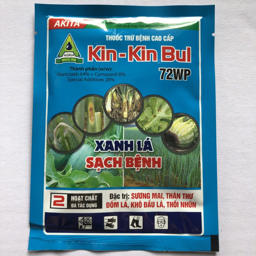 Chế phẩm Trị Thối Nhũn Kin Kin Bul 30gr - Kin Kin Bul 72WP Phòng Trừ Thối Nhũn, Vàng Lá, Rỉ Sắt