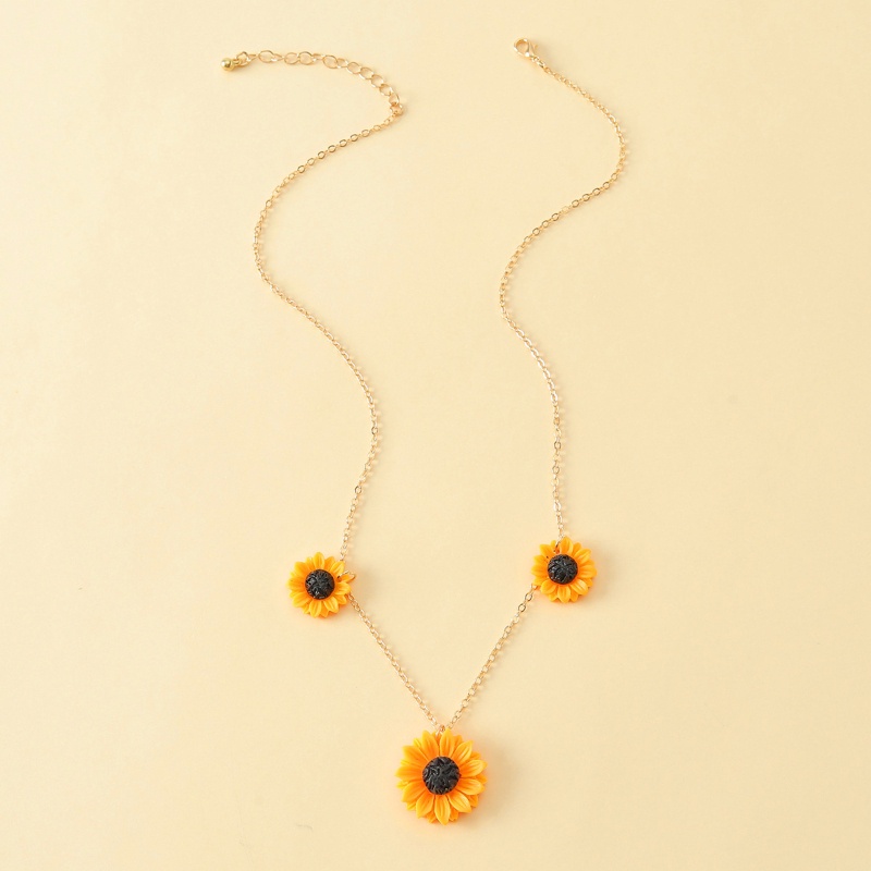 Vòng cổ Mạ Vàng Mặt Hình Hoa Cúc Thanh Lịch Cho Nữ