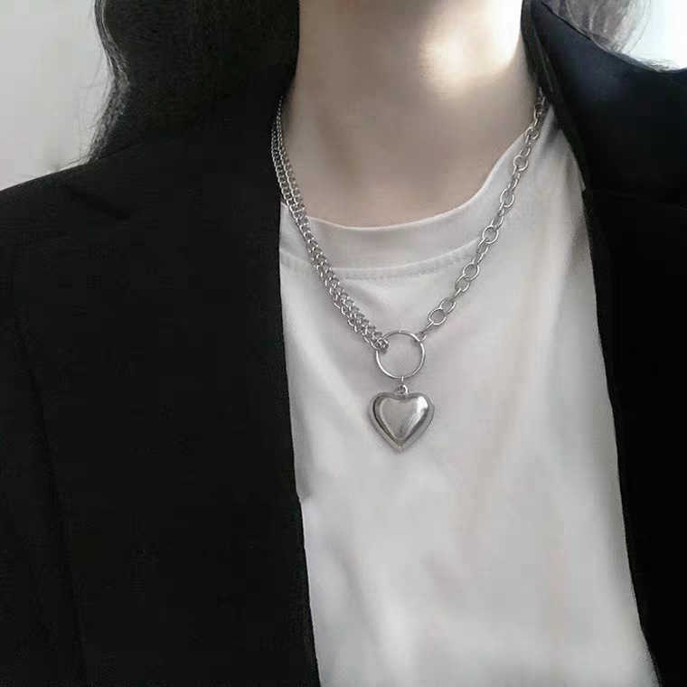 Dây chuyền bằng thép titan mặt trái tim độc đáo