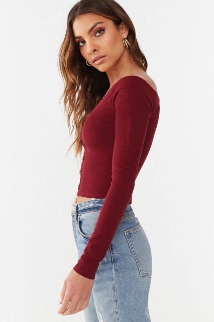 ÁO TAY DÀI TRỄ VAI F21