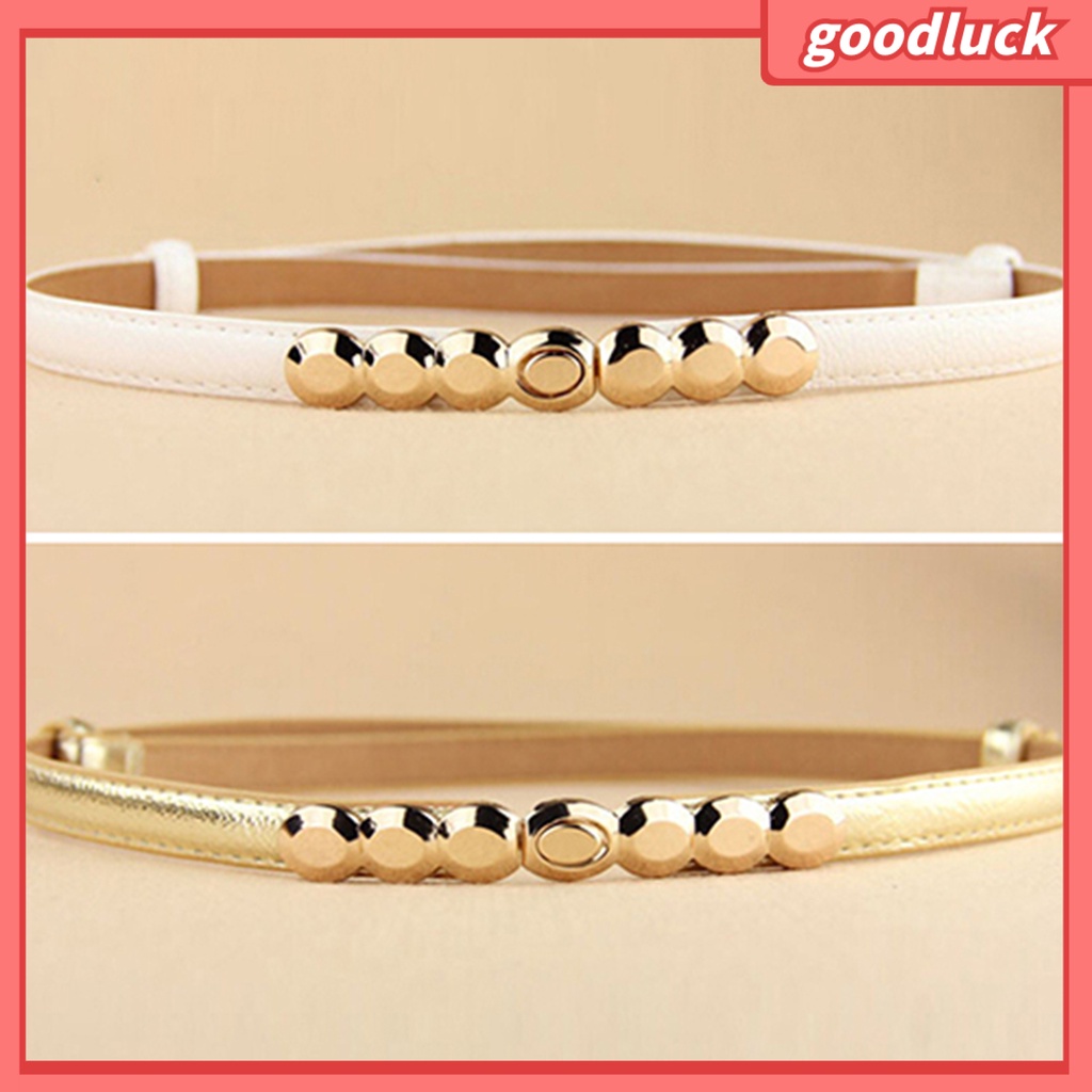 Thắt Lưng Giả Da Khóa Hợp Kim Điều Chỉnh Được Thời Trang Cho Nữ