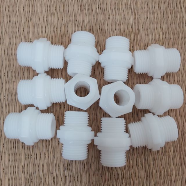 Kép nối nhựa 2 đầu ren 21