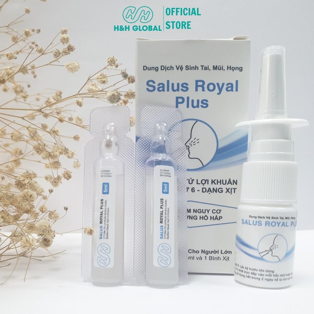 Xịt  Mũi - Xịt Họng -Nước Muối Sinh Lý Bào tử lợi khuẩn Salus Royal Plus  - HH GLOBAL