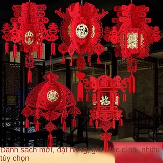 Đồ trang trí năm mới vải không dệt thả đèn lồng Năm mới gia đình chúc phúc đèn lồng cung điện đèn lồng mặt dây chuyền Nă