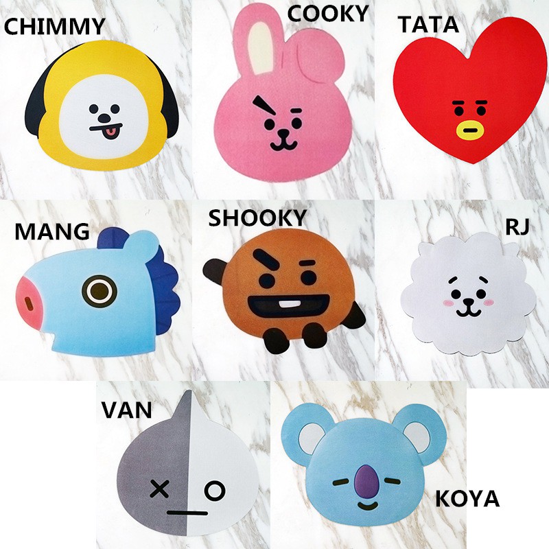 Miếng lót chuột silicon hình BT21 của nhóm nhạc KPOP BTS