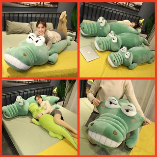 Gấu bông cá sấu mặt ngáo siêu mập, gấu ôm thú nhồi bông cá sấu khổng lồ siêu mềm mịn