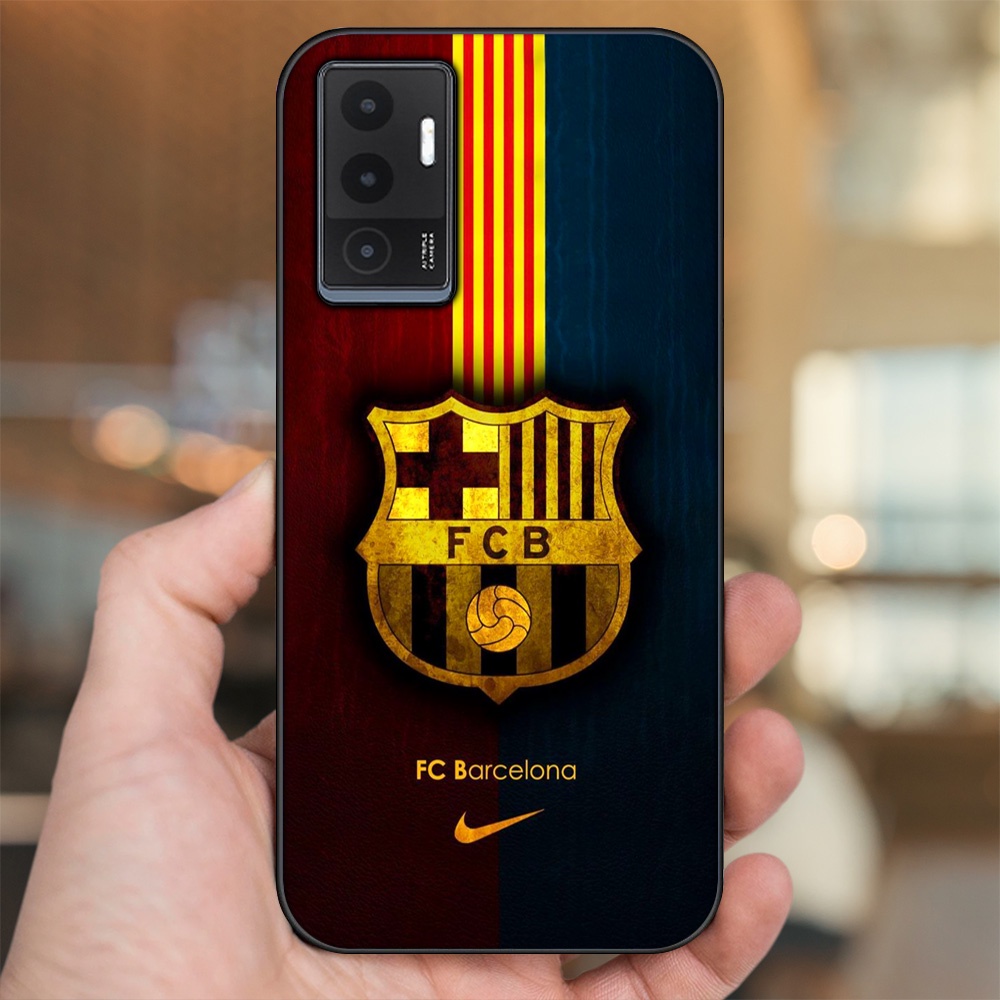 Ốp lưng Vivo V23e viền đen in hình Barcelona Barca