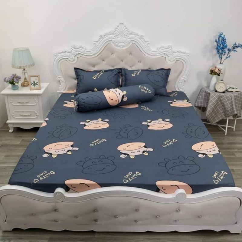 Bộ ga giường m6/ m8  ga trải giường ,drap giường boly+ 2 vỏ gối nằm nhiều mẫu