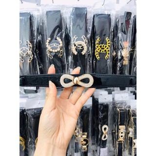 Thắt lưng nữ, dây nịt nữ phối váy đầm quần jean da bản 2cm.