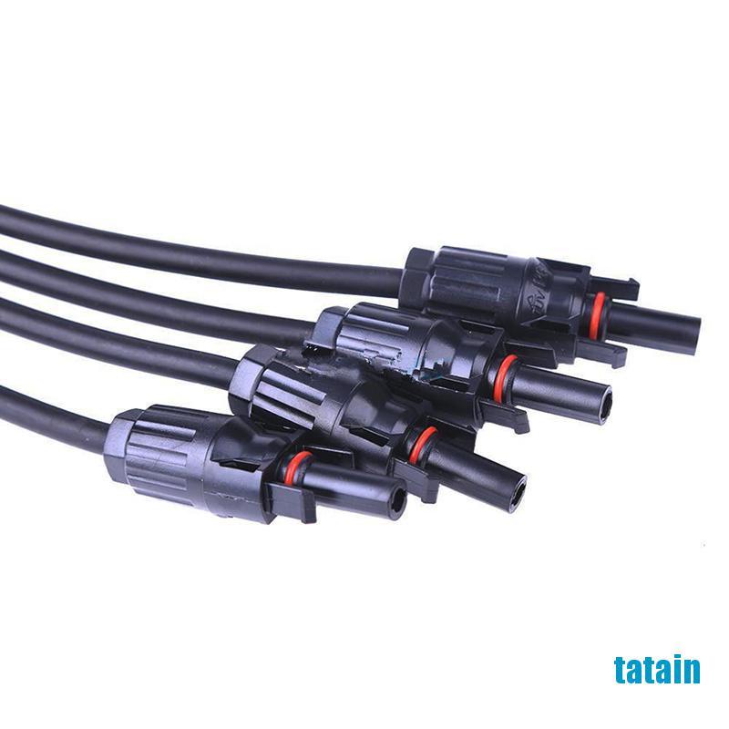 Set 2 Dây Cáp Kết Nối Bảng Pin Năng Lượng Mặt Trời Mc4 Loại Y 1 Sang 4 Mới Wk