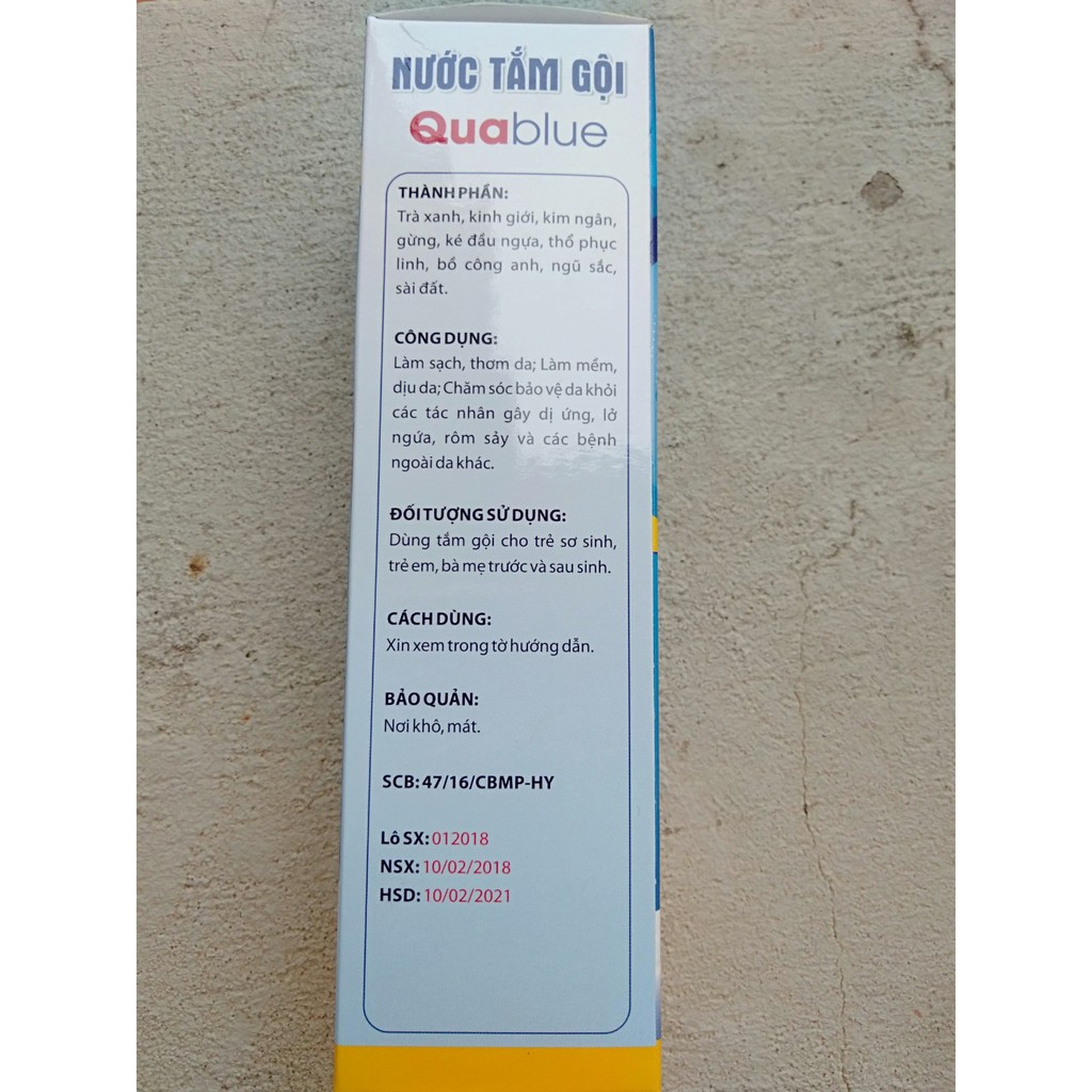 NƯỚC TẮM GỘI QUABLUE THẢO DƯỢC 250ML CHO BÉ