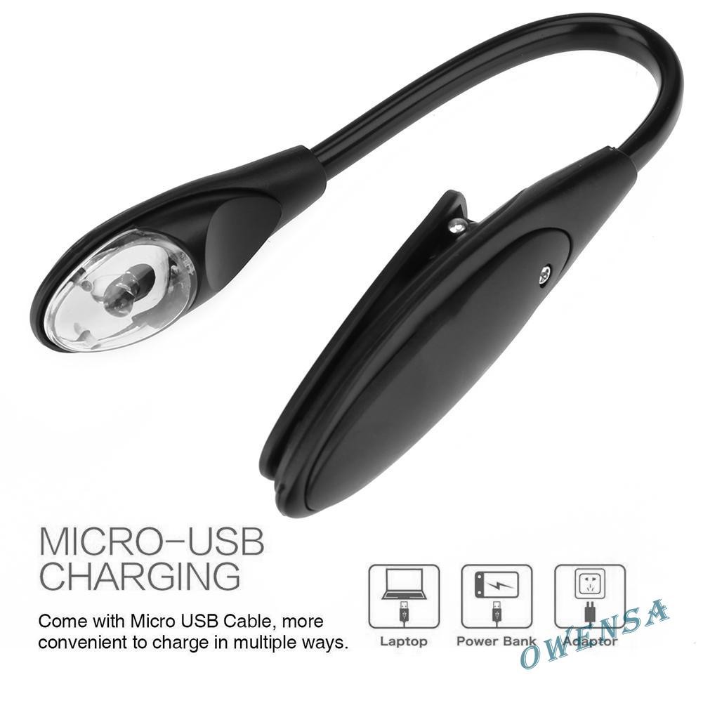 Portable Black LED Ebook Reading Lamp Bait Lights for Music Clip Lamp
