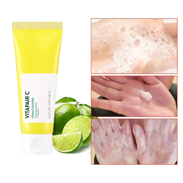 Sữa Rửa Mặt Dưỡng Sáng Da Nature Republic Vitapair C Foam Cleanser 150ml 07/2024