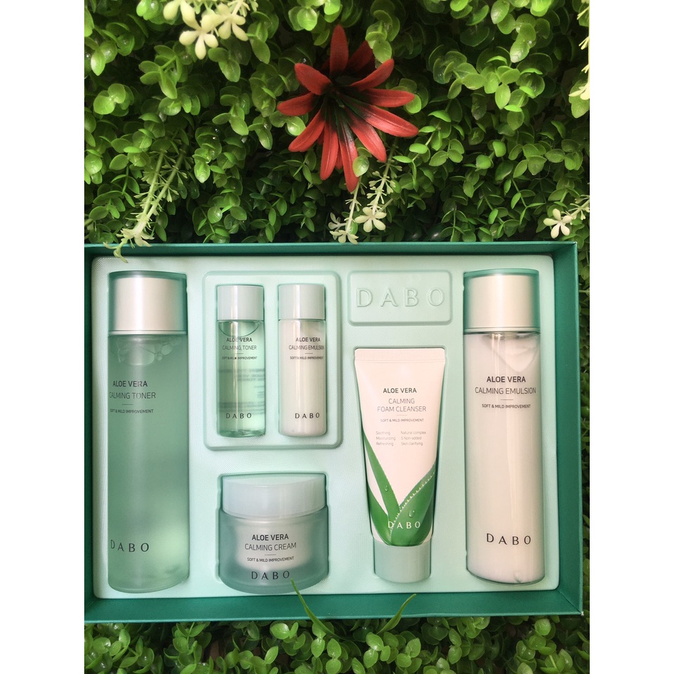 Nước hoa hồng trắng da, se khít lỗ chân lông, xóa thâm mụn từ lô hội  DABO ALOE TONER Hàn 150ml/Chai- HÀNG CHÍNH HÃN