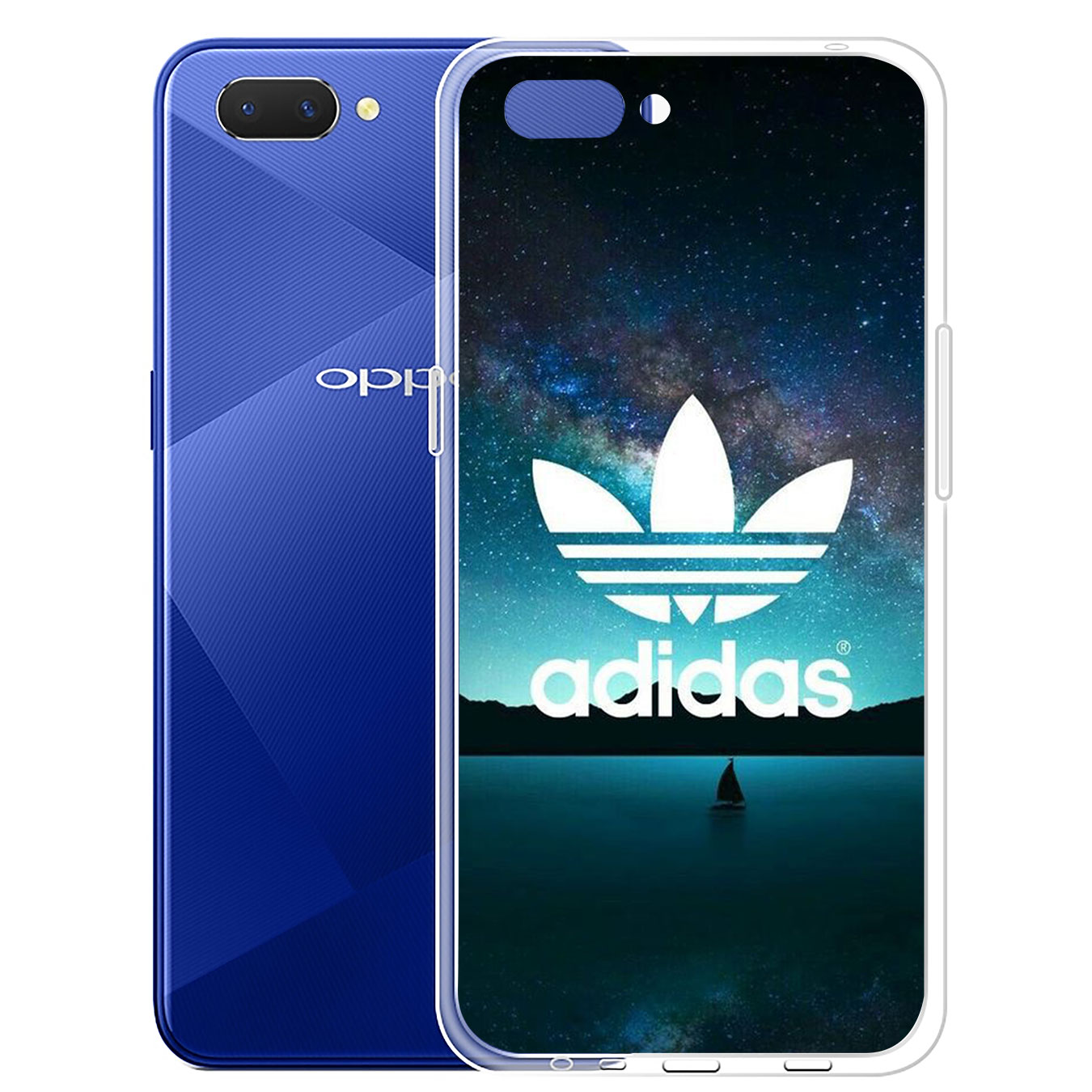 Ốp lưng silicone họa tiết logo Adidas cho Samsung Galaxy A71 A70 M20 A6 Plus A7 A8 A9 2018 A6+ S7 Edge