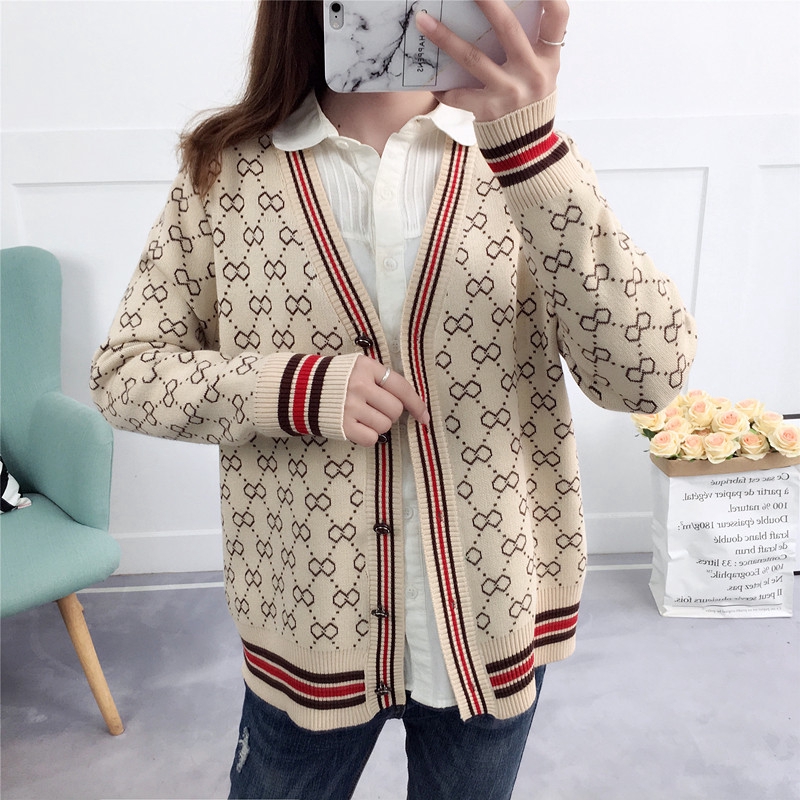 Áo khoác cardigan dệt kim tay dài phong cách Hàn Quốc
