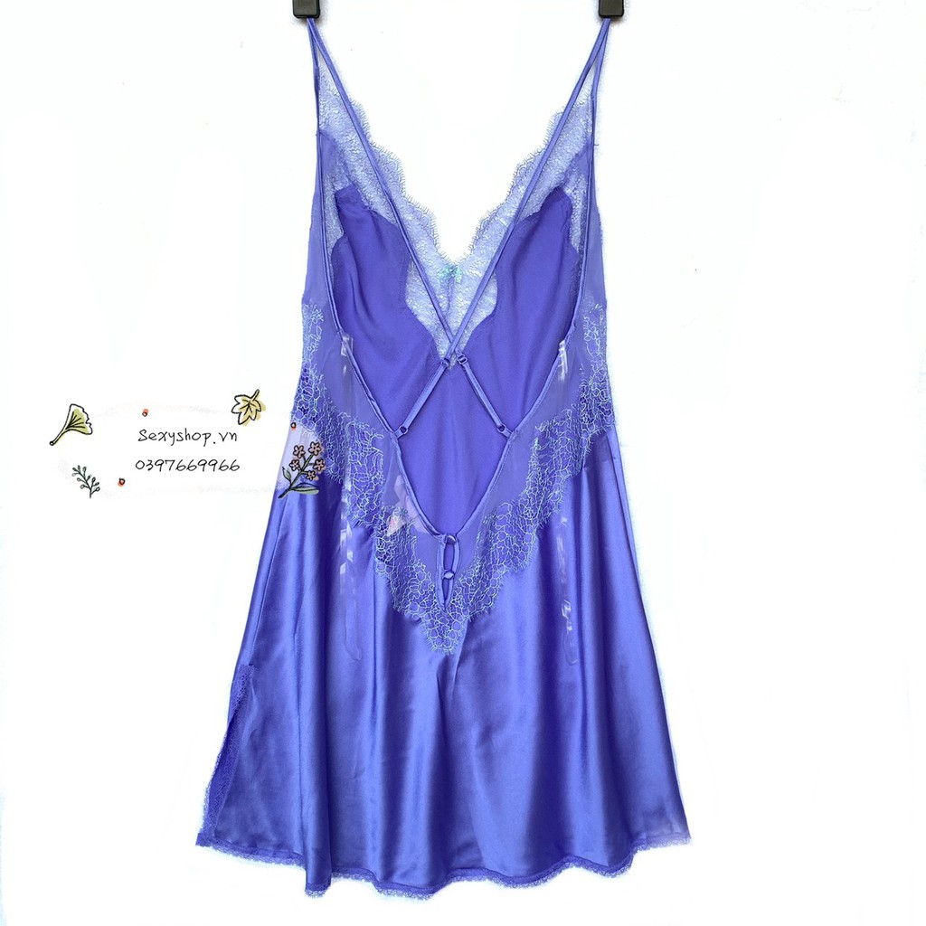 Váy ngủ cao cấp lace trim slip siêu nhẹ