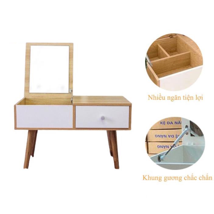 Bàn trang điểm mini ngồi bệt - Bàn trang điểm bệt chất liệu gỗ MDF phủ melanin cao cấp - BH 6TNội Thất Nhà Xinh 8405