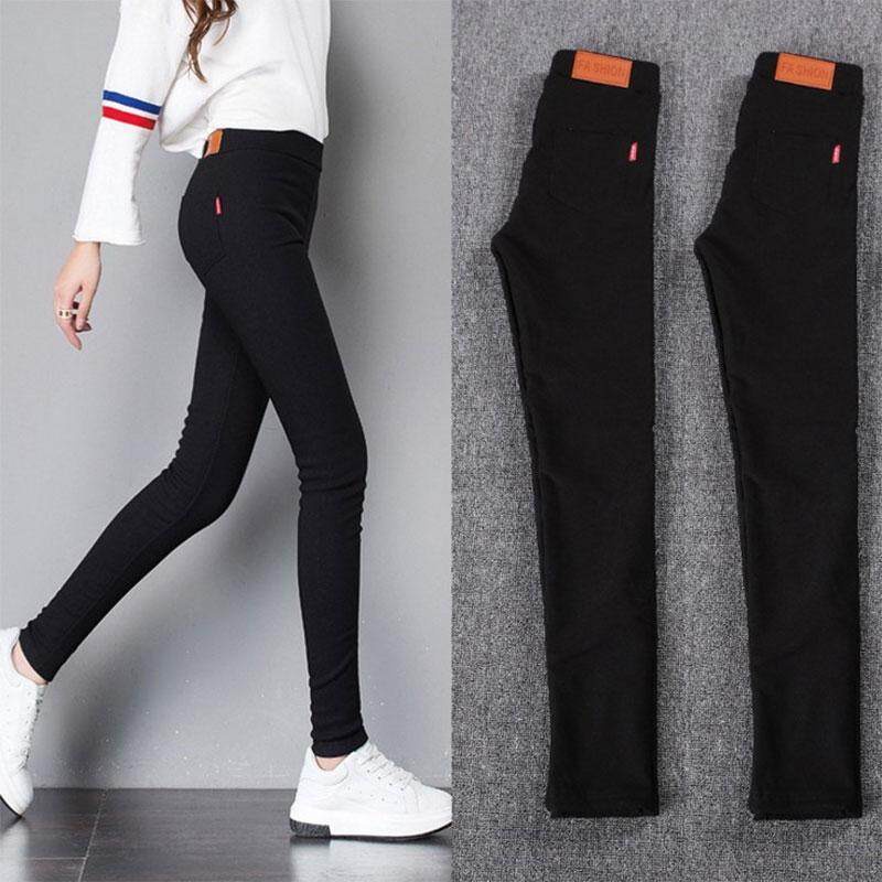 Quần skinny YEYA co giãn màu đen có size lớn thời trang cho nữ