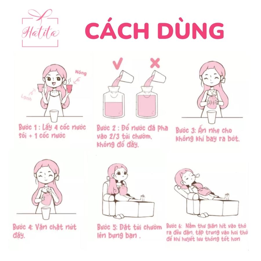Túi chườm nóng HATITA 1000ml phiên bản cao cấp tặng quà cho người yêu mẫu tai thỏ cute