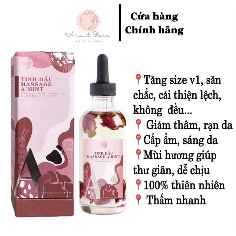 Tinh dầu massage VÒNG 1 A’mint ( tặng kèm quà và clip ấn huyệt)