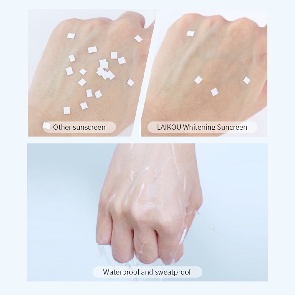 LAIKOU Kem Chống Nắng Sakura Kem Bảo Vệ Chống Nắng Cho Mặt Kem Dưỡng Da Cách Ly Dạng Gel Spf50 Kem Dưỡng Ẩm Làm Sáng Da Mặt Tẩy Trắng