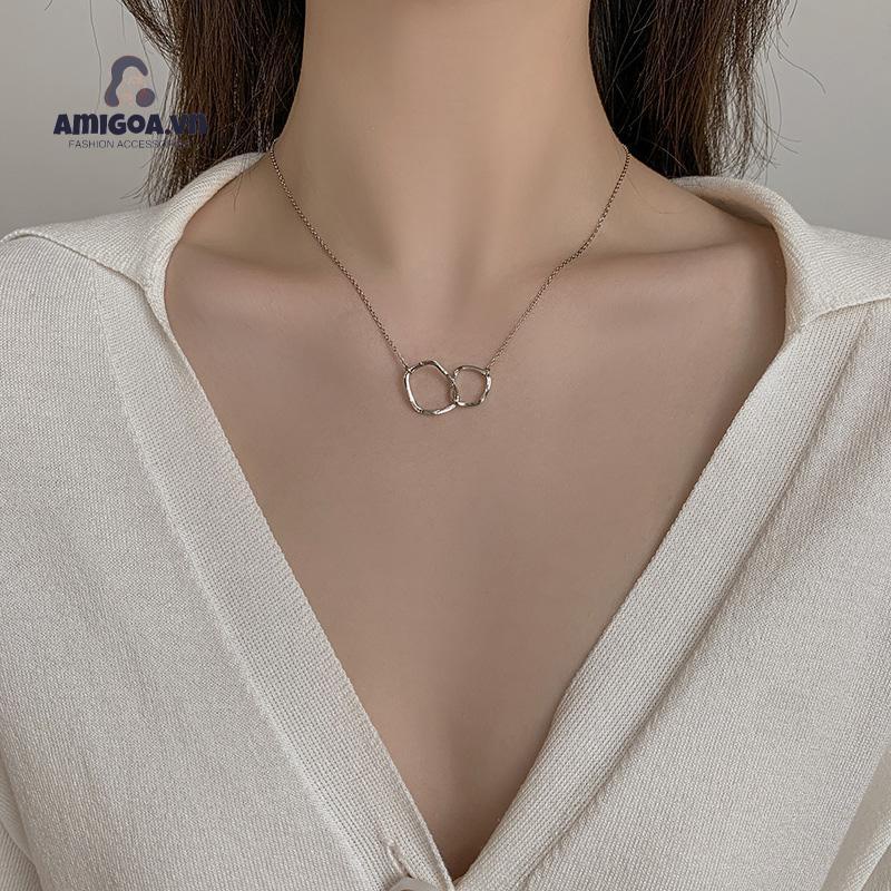 ✨✨Vòng Cổ Kim Loại Mặt Tròn Thời Trang Sáng Tạo Cho Nữ