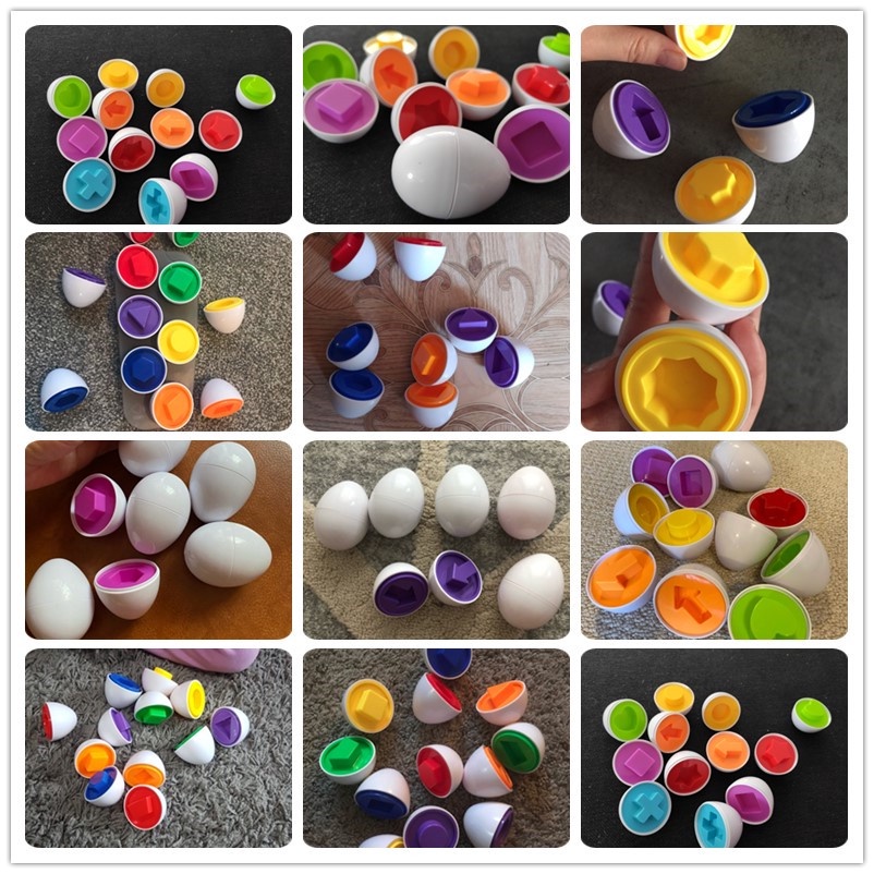 Set 12 Quả Trứng Đồ Chơi Thông Minh 3D Cho Bé