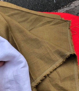Vải Linen tưng premium màu rêu đất.