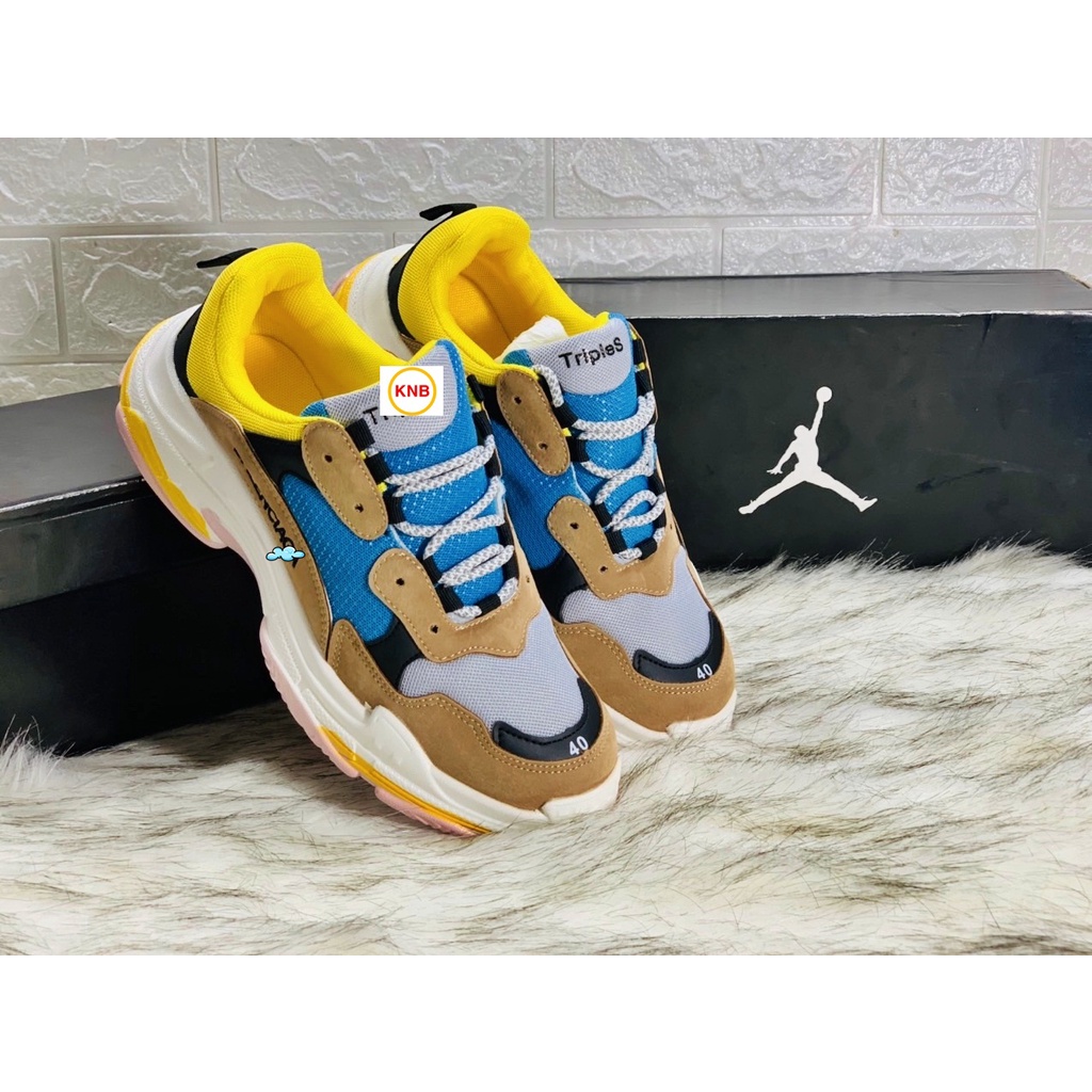 [FREESHIP+BOX+SALE] GIÀY BALEN Triple S thể thao nam nữ sneaker cao cấp đỏ xám chữ thêu, size 36-43....