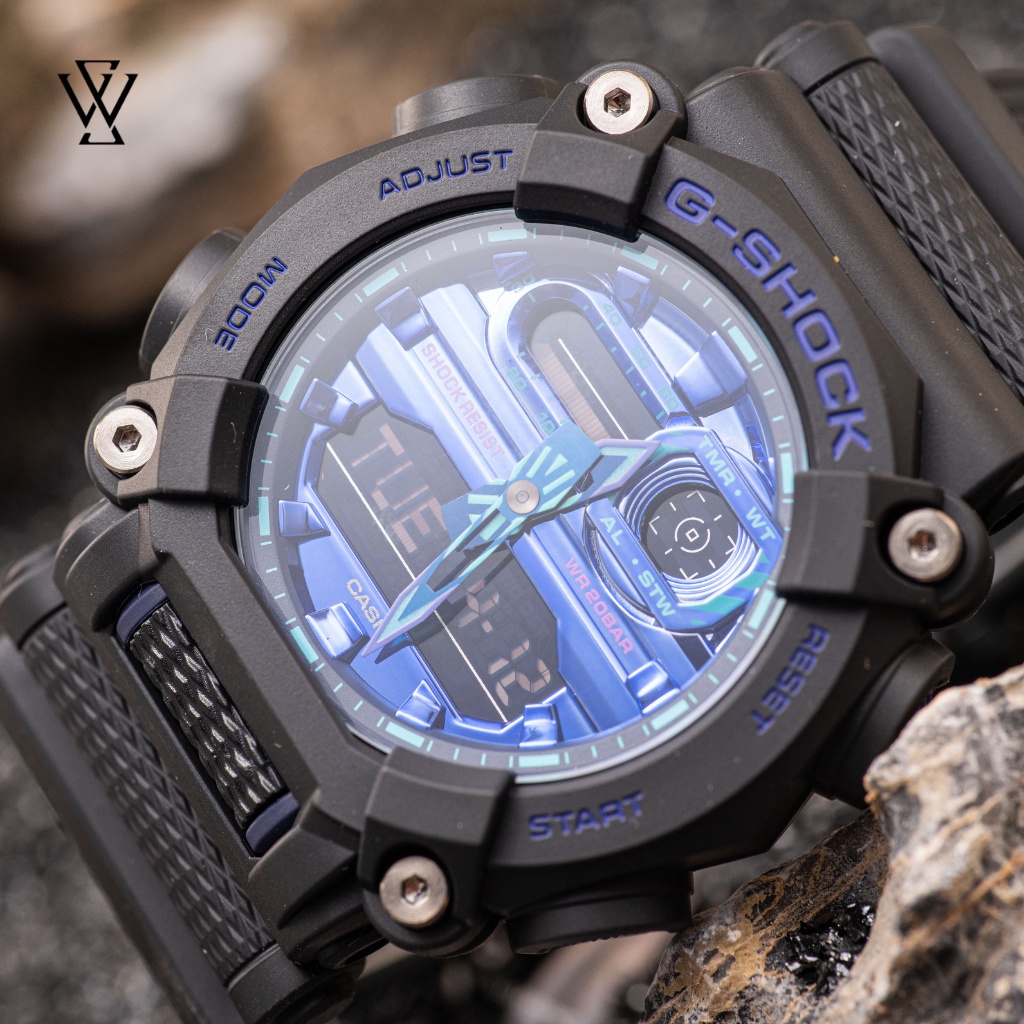 Đồng Hồ Quartz Nam Casio G-Shock WATCHSTORE GA-900VB-1ADR Thiết Kế Mặt Kính Khoáng 49.5mm, Vỏ Và Dây Nhựa Bền Bỉ