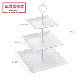 Khay bánh kẹo hoa quả 3 tầng, phíp