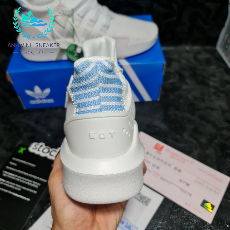 Giày EQT Bask ADV Trắng Sọc Xanh Nam Nữ