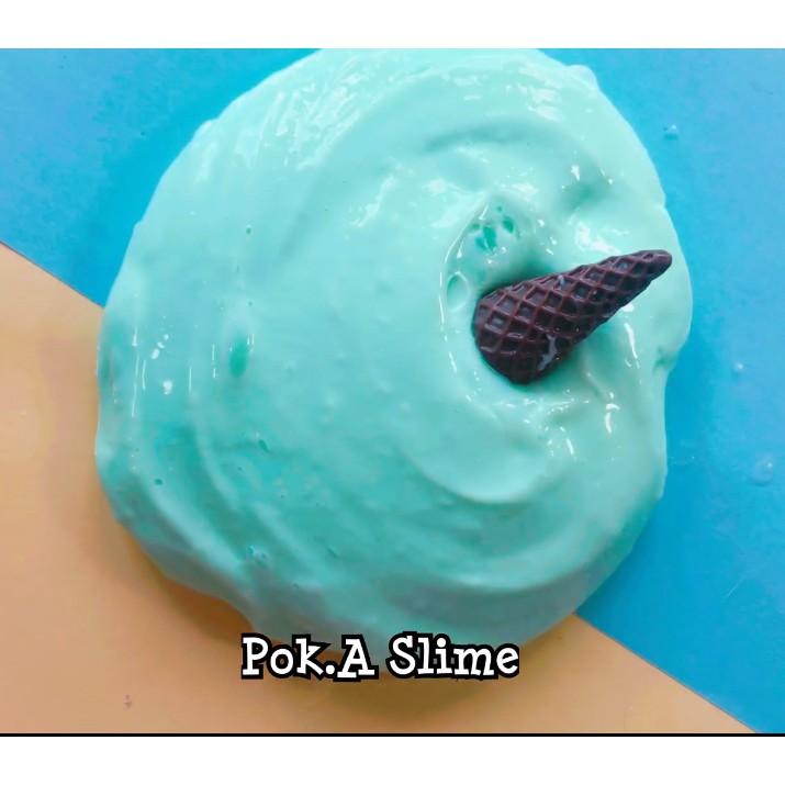 Melted Matcha cream slime - chất Thick &amp; Glossy