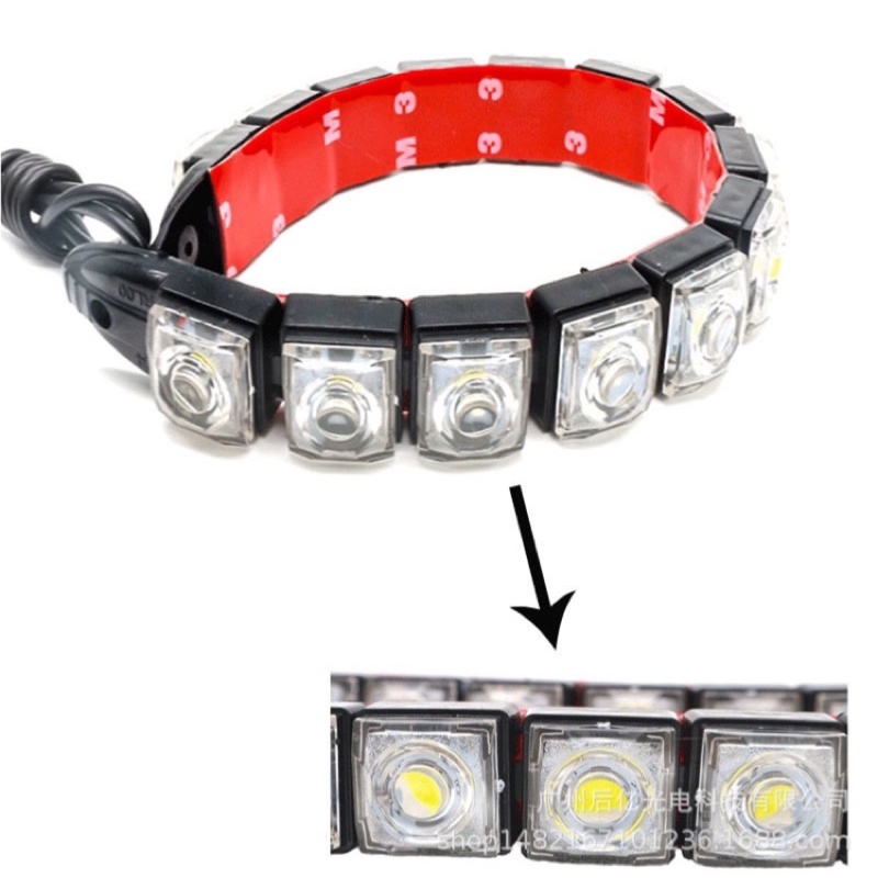 Dây led audi demi làm đèn đi ban ngày, đèn daylight DRL 12Led