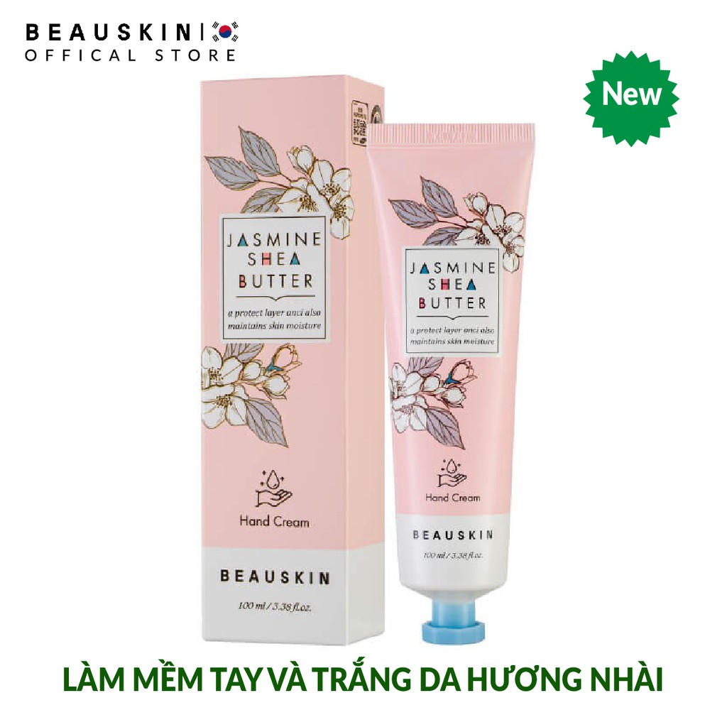 Kem Dưỡng Da Tay BEAUSKIN Jasmine She Butter Hand Cream Hương Nhài Thơm Mát 100ml - BSHC0300110